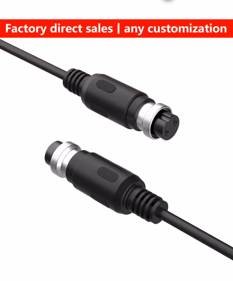 Cable eléctrico del conector del zócalo de la aviación de la cabeza femenina doble de 5 pernos Gx16