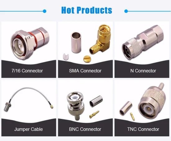  Conector Coaxial RF impermeable para conector hembra DIN 7/16.  Cable de 141